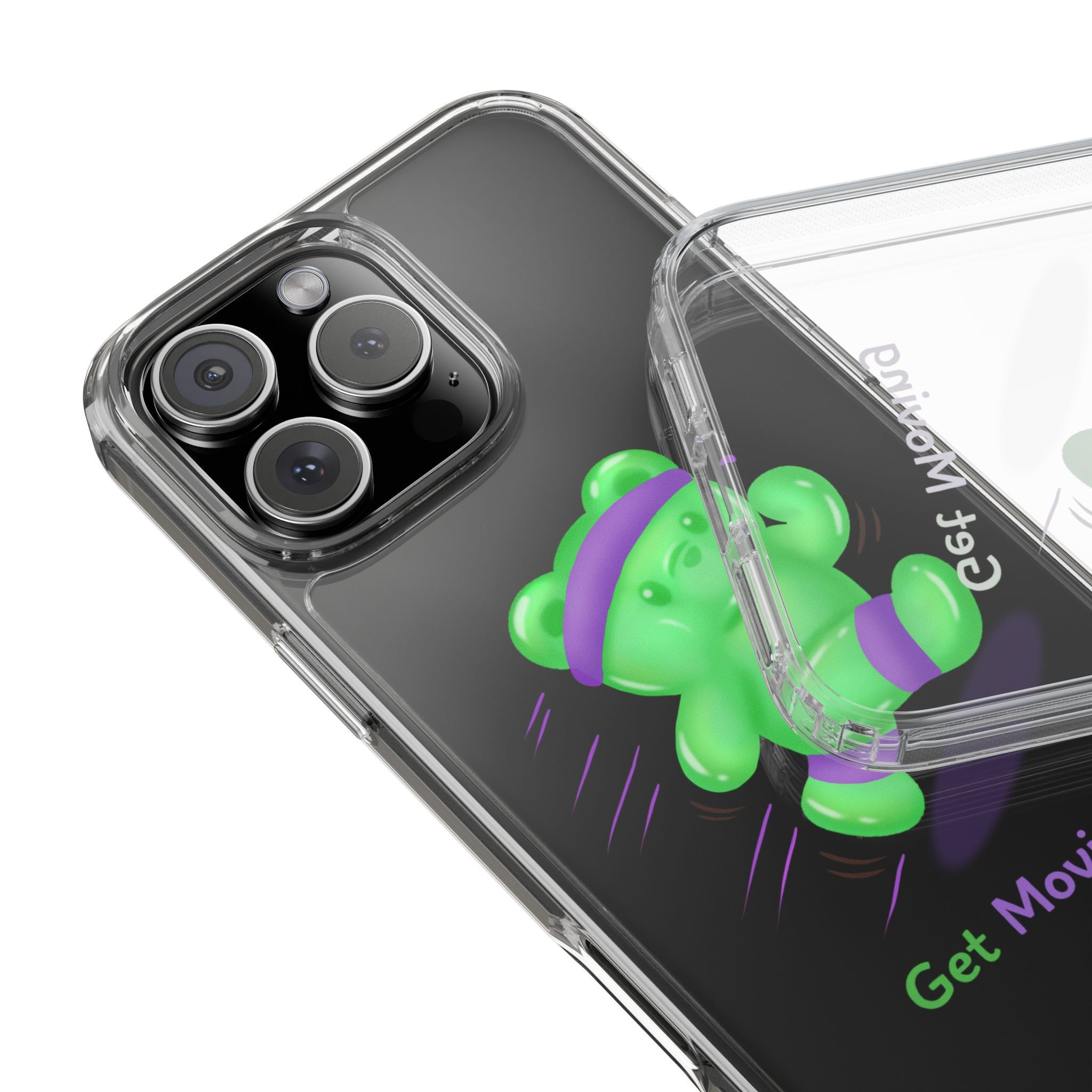 "Get Moving"  Gummy Life Clear Phone Case
