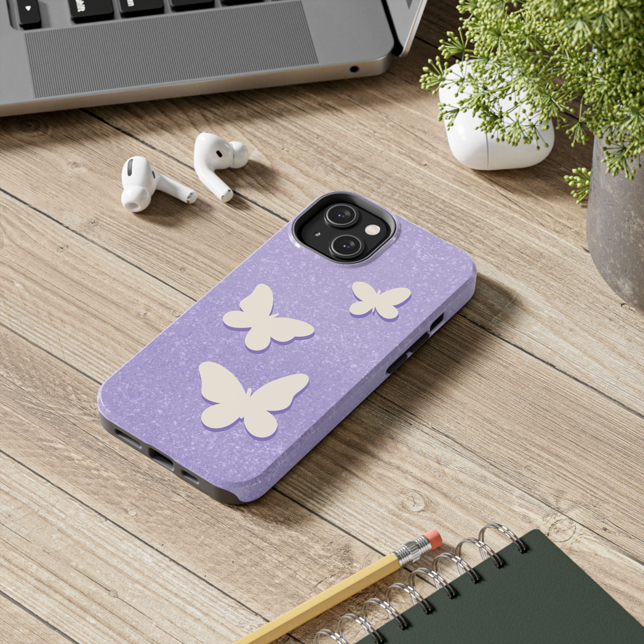 Butterfly Whisper – Lavender Tough iPhone Case