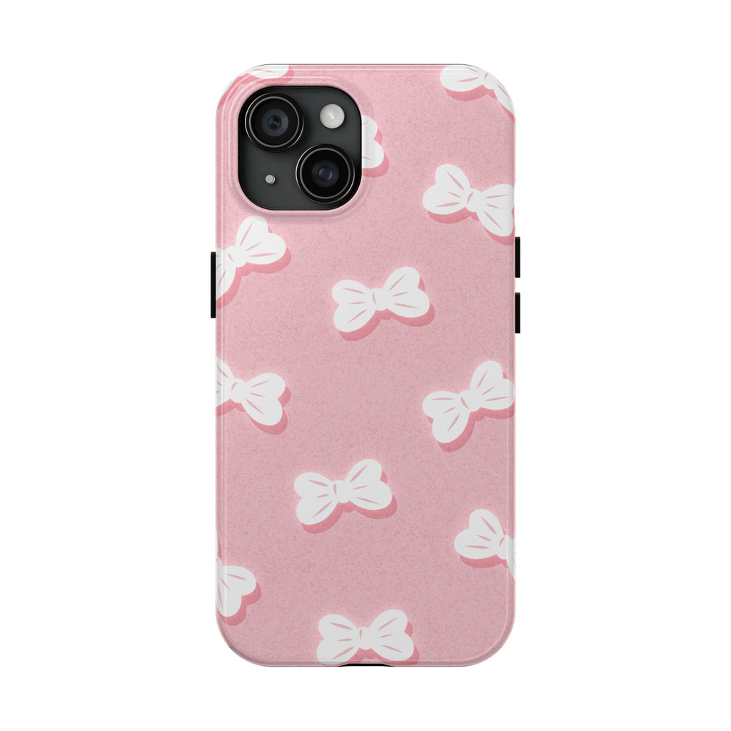 Bow Babe – Blush Pink Tough iPhone Case