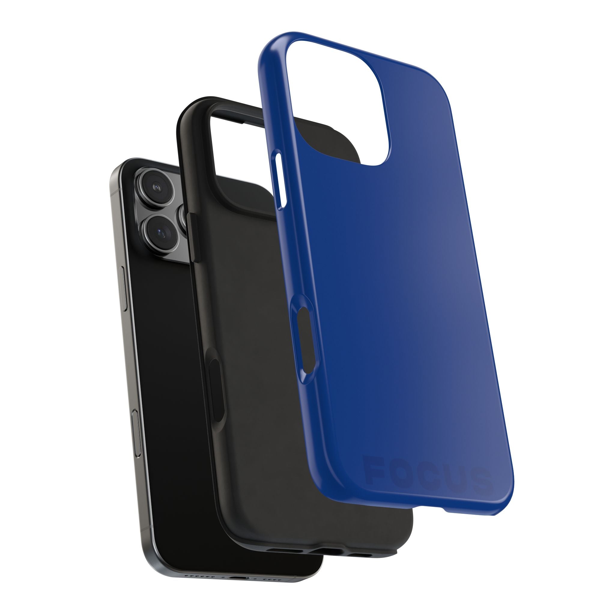 "FOCUS" Cobalt Blue Power Hues  Tough iPhone Case
