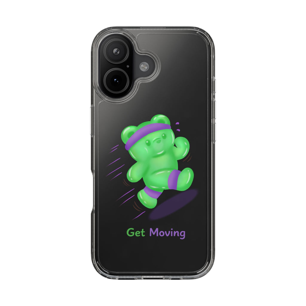"Get Moving"  Gummy Life Clear Phone Case