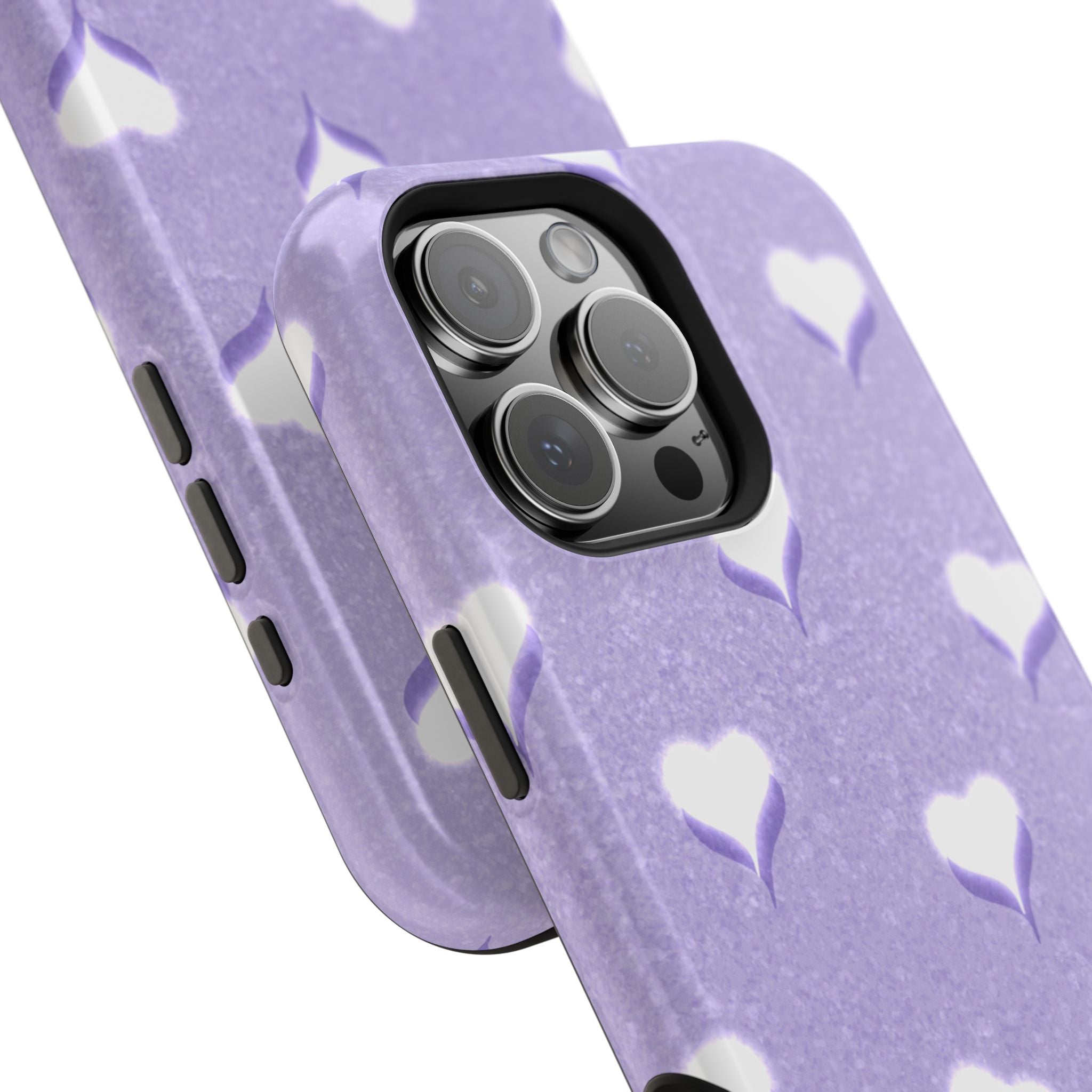 Blush Heart Glow – Soft Lilac MagSafe iPhone Case