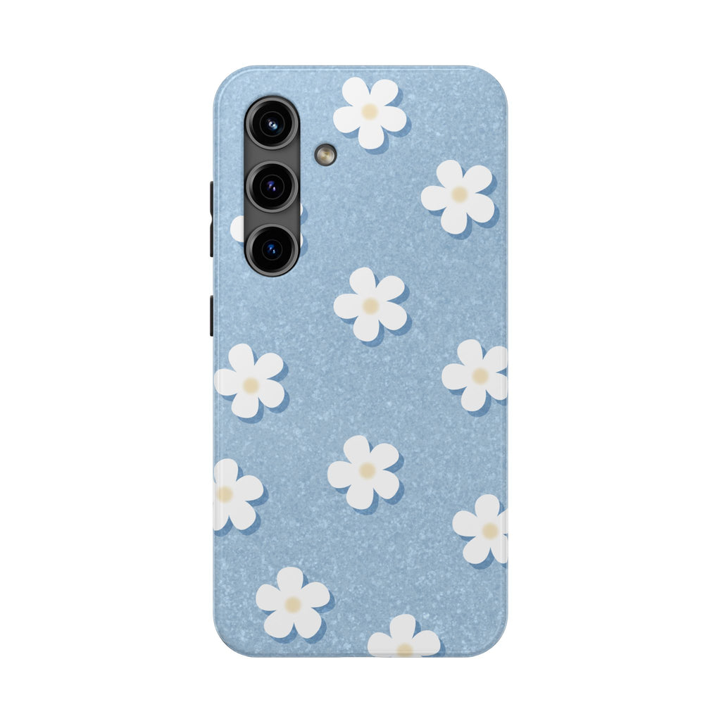 Daisy Daydream – Light Scatter Sky Blue Tough Samsung Case