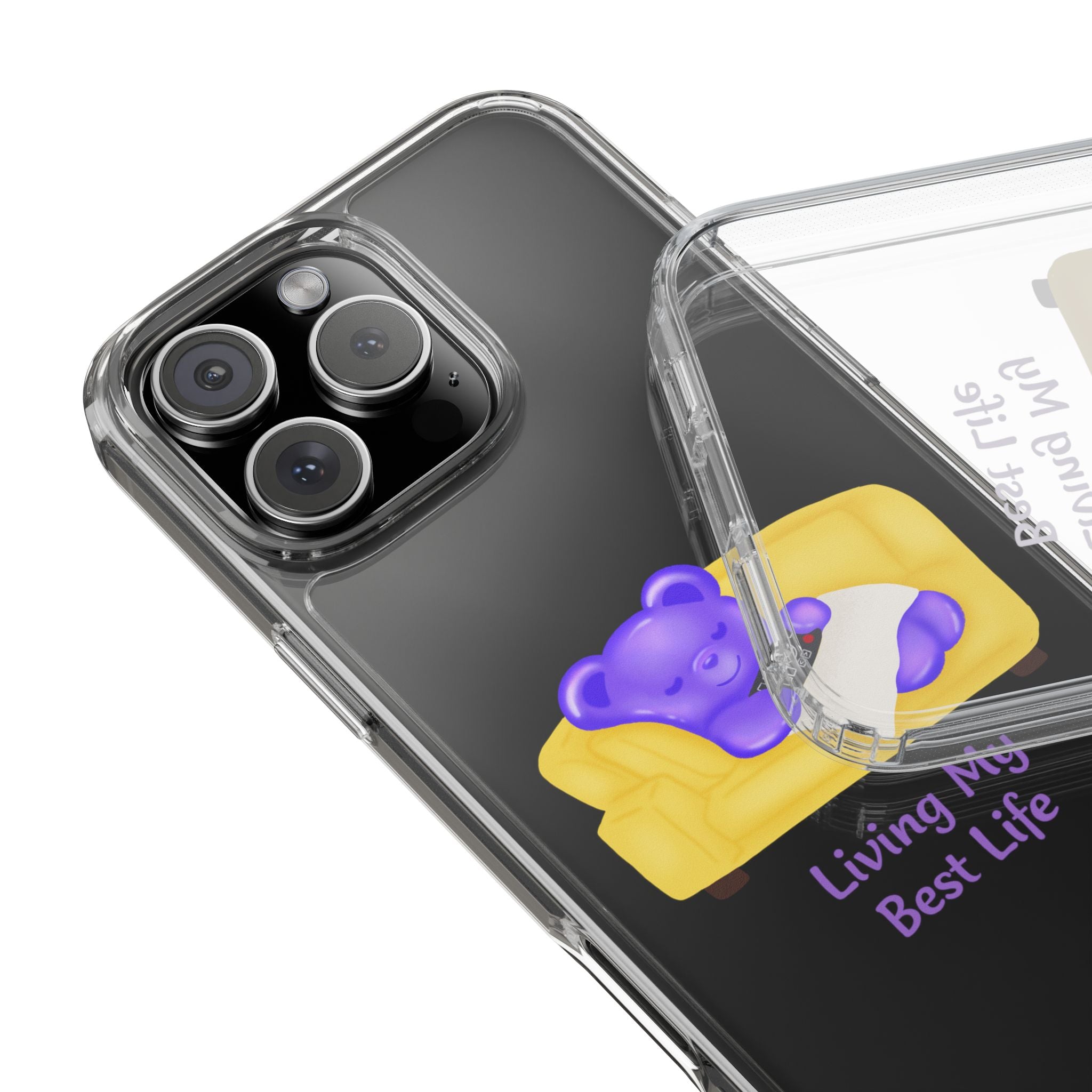 "Living My Best Life" Gummy Life Clear Phone Case