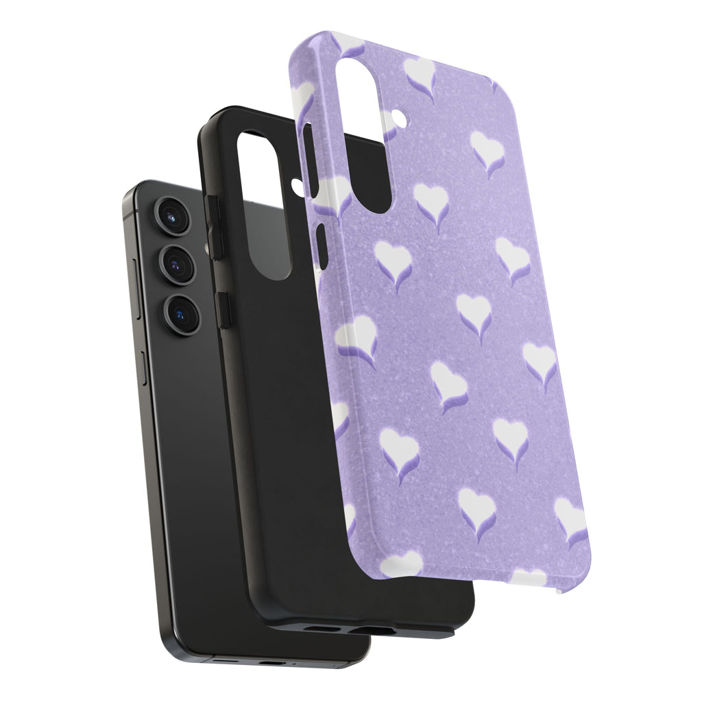 Blush Heart Glow – Soft Lilac Tough Samsung Case