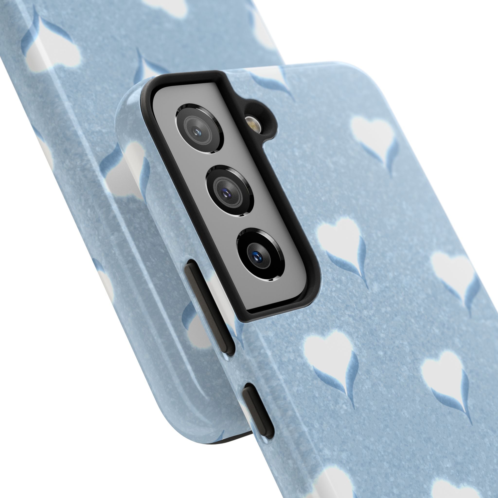 Blush Heart Glow – Soft Sky Blue Tough Samsung Case