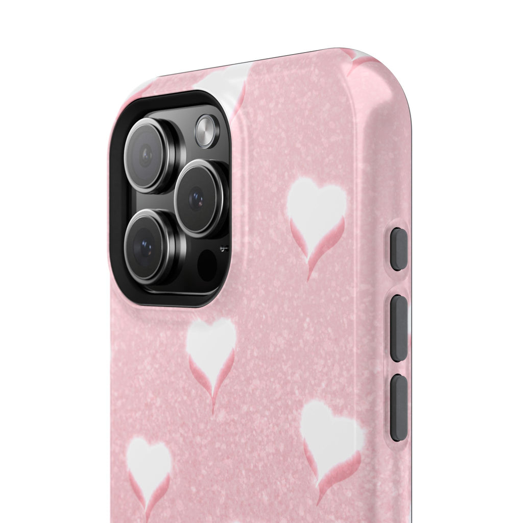 Blush Heart Glow – Blush Pink MagSafe iPhone Case