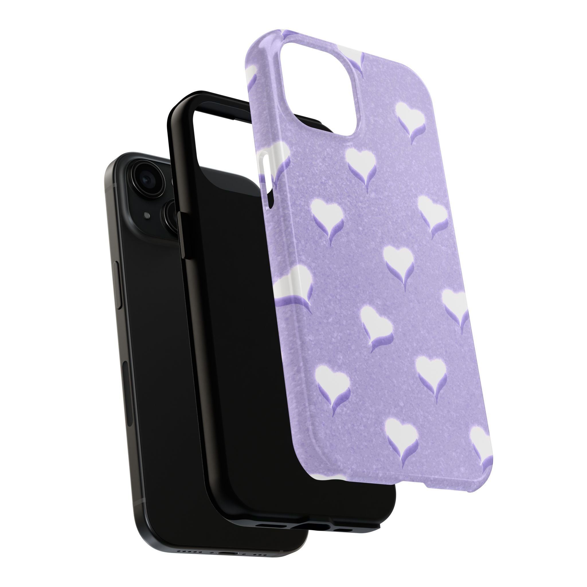 Blush Heart Glow – Soft Lilac Tough iPhone Case
