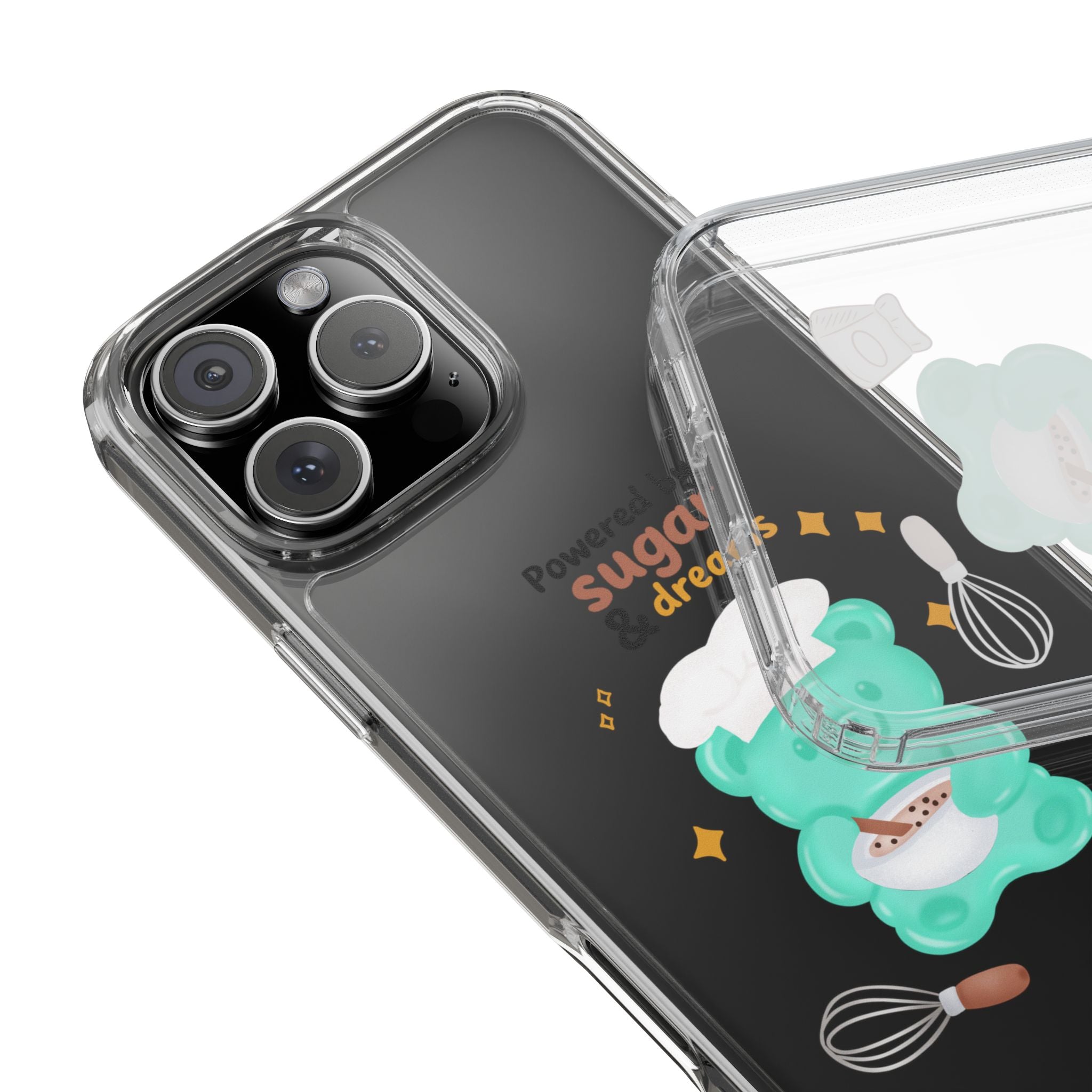 "Powered Sugar & Dreams" Gummy Life Clear Phone Case