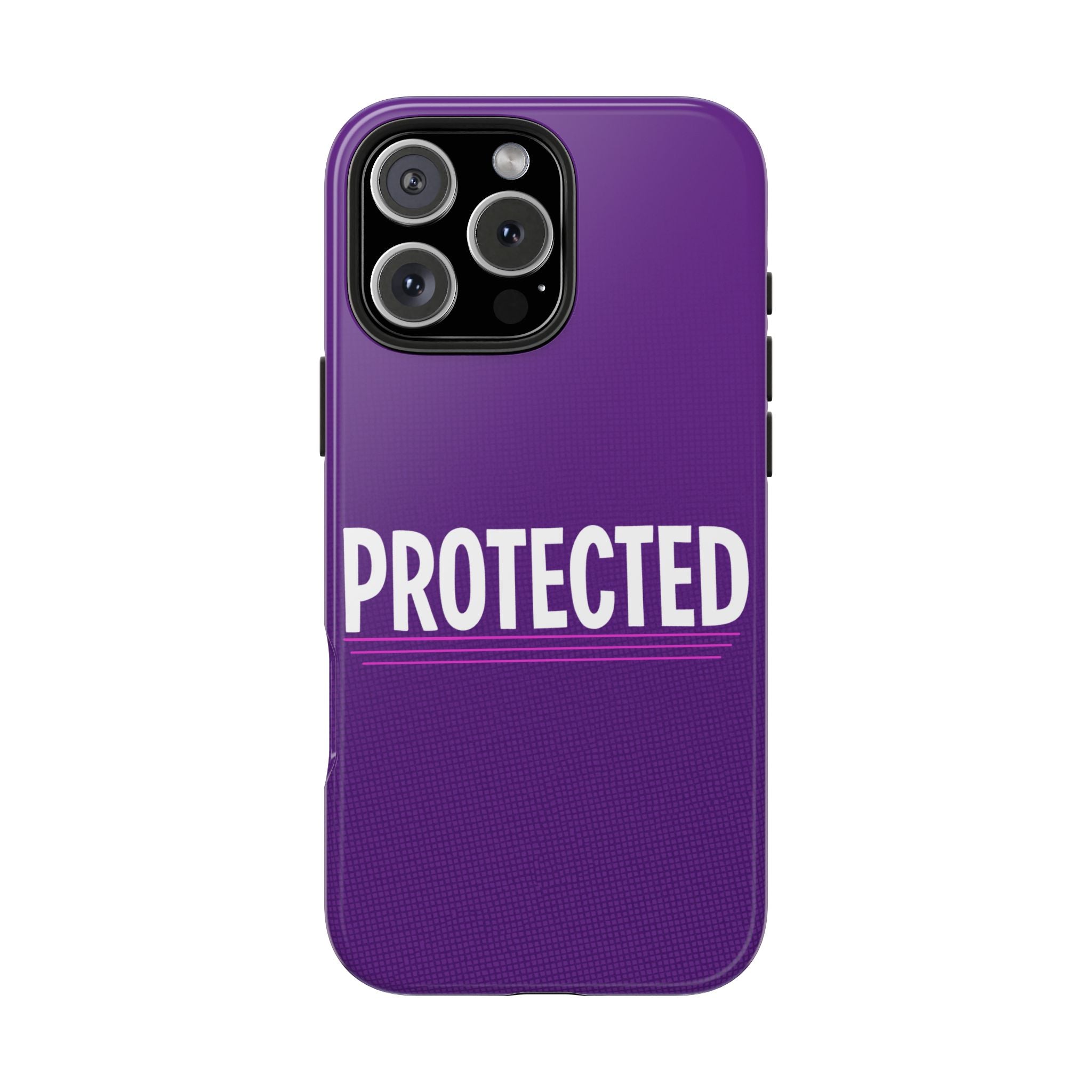 "PROTECTED" Bold Type Tough iPhone Case