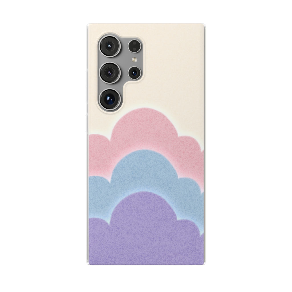 Cloud Aura Pastel Samsung Case — Lavender Crescent Stars Slim Protective Case