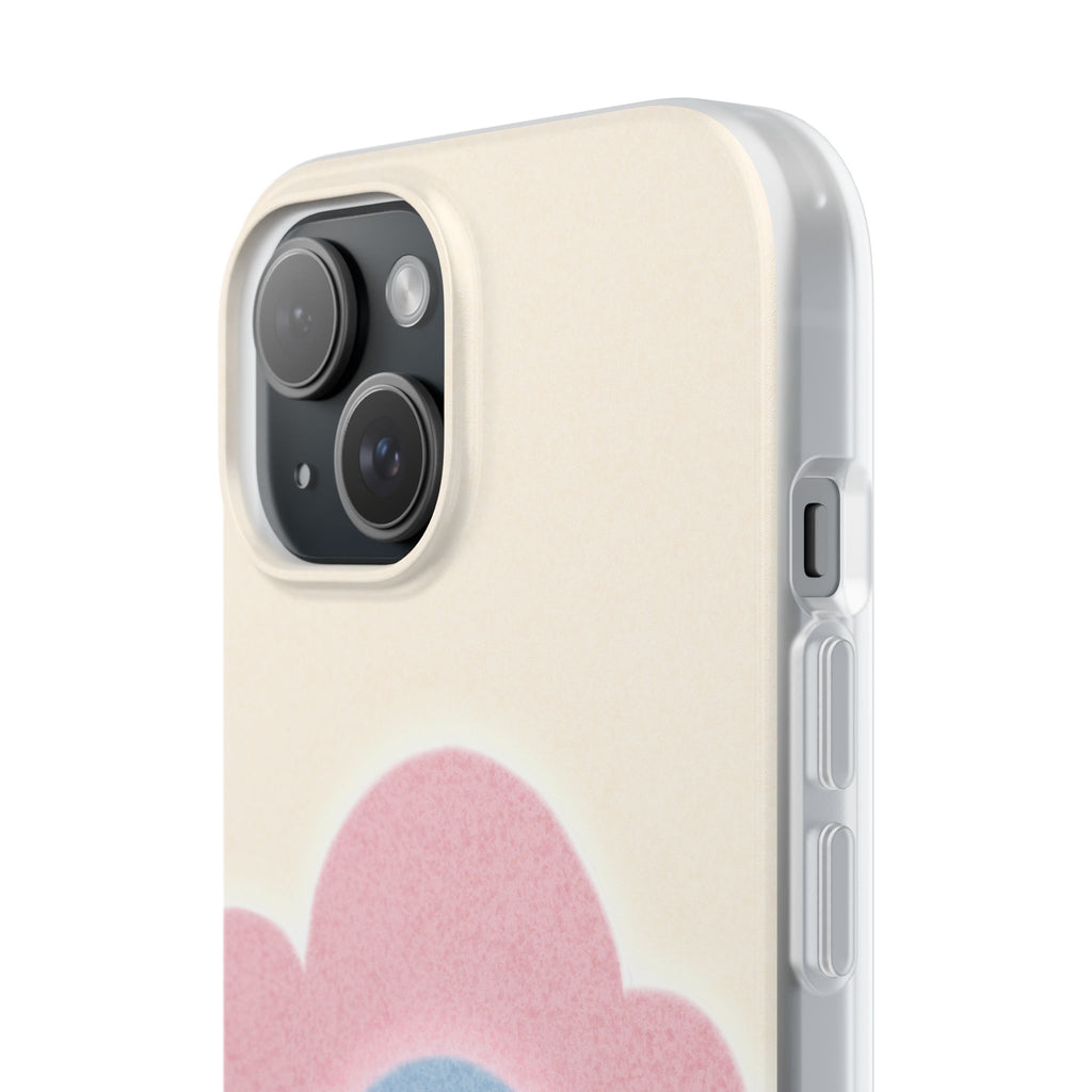 Cloud Aura Pastel iPhone Case — Lavender Crescent Stars Slim Protective Case