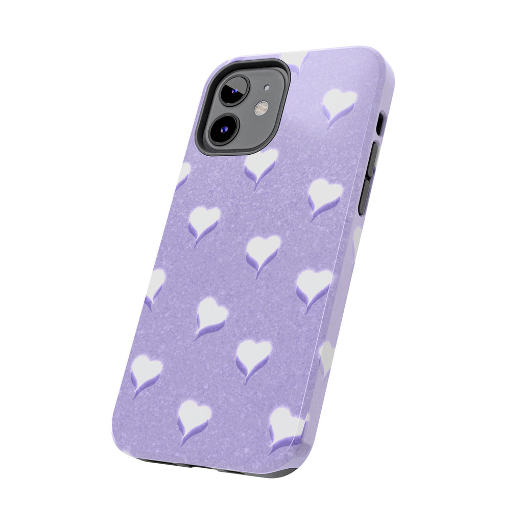 Blush Heart Glow – Soft Lilac Tough iPhone Case