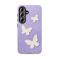 Butterfly Whisper – Lavender Tough Samsung Case