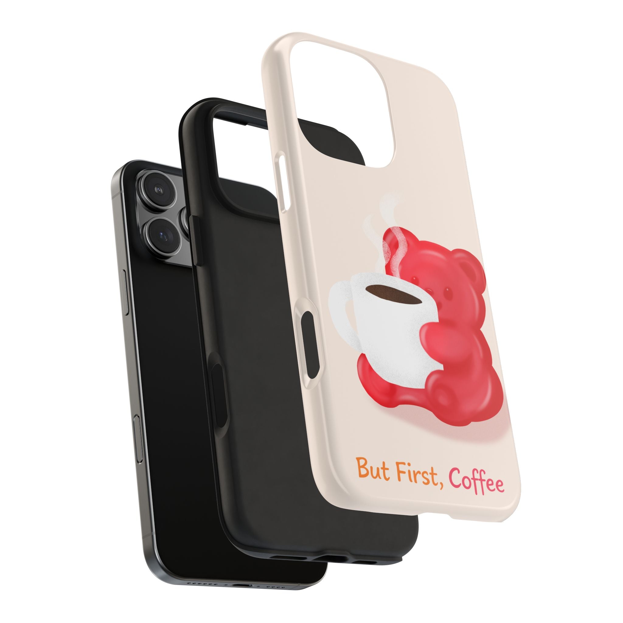 "But First Coffee" Gummy Life Tough iPhone Case