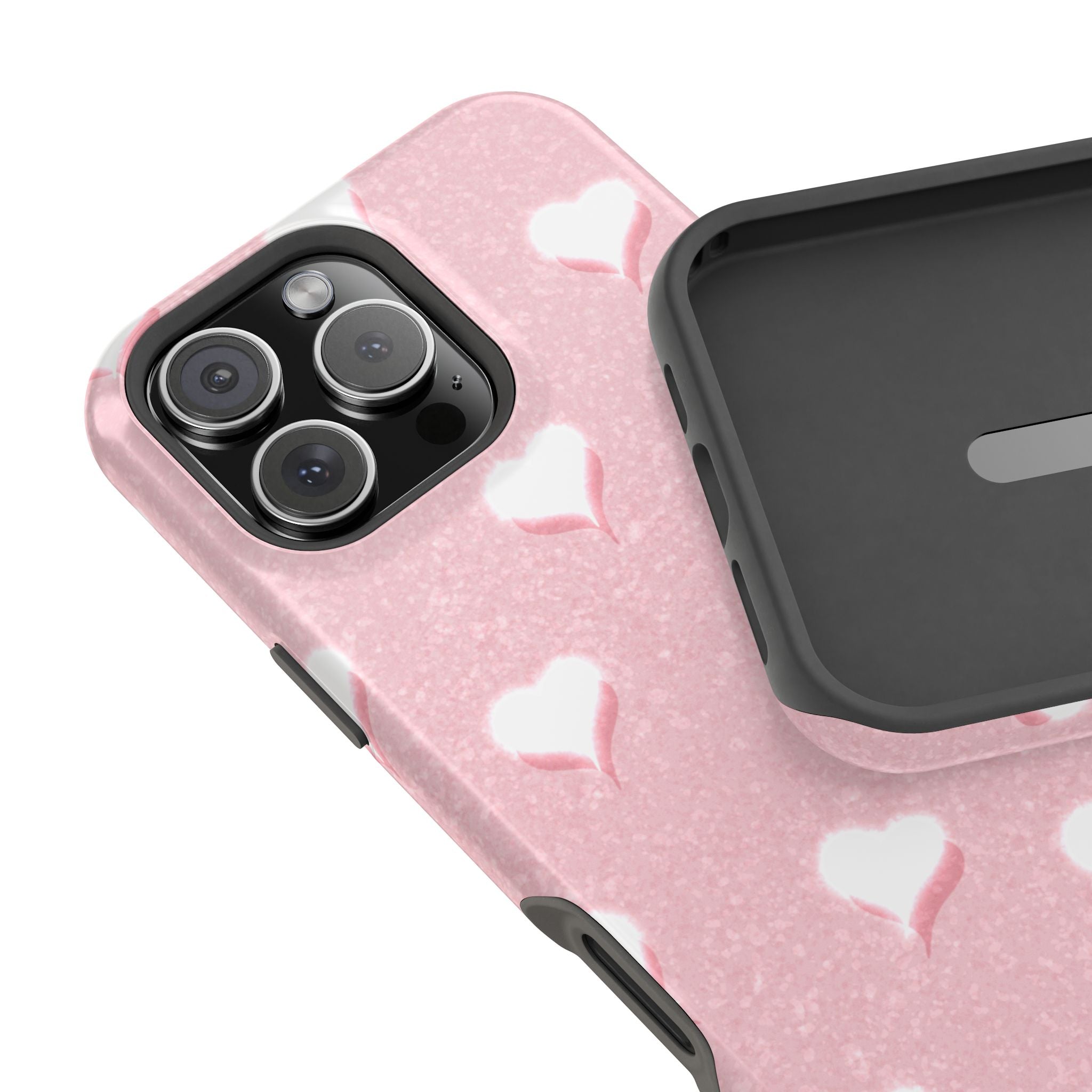 Blush Heart Glow – Blush Pink MagSafe iPhone Case