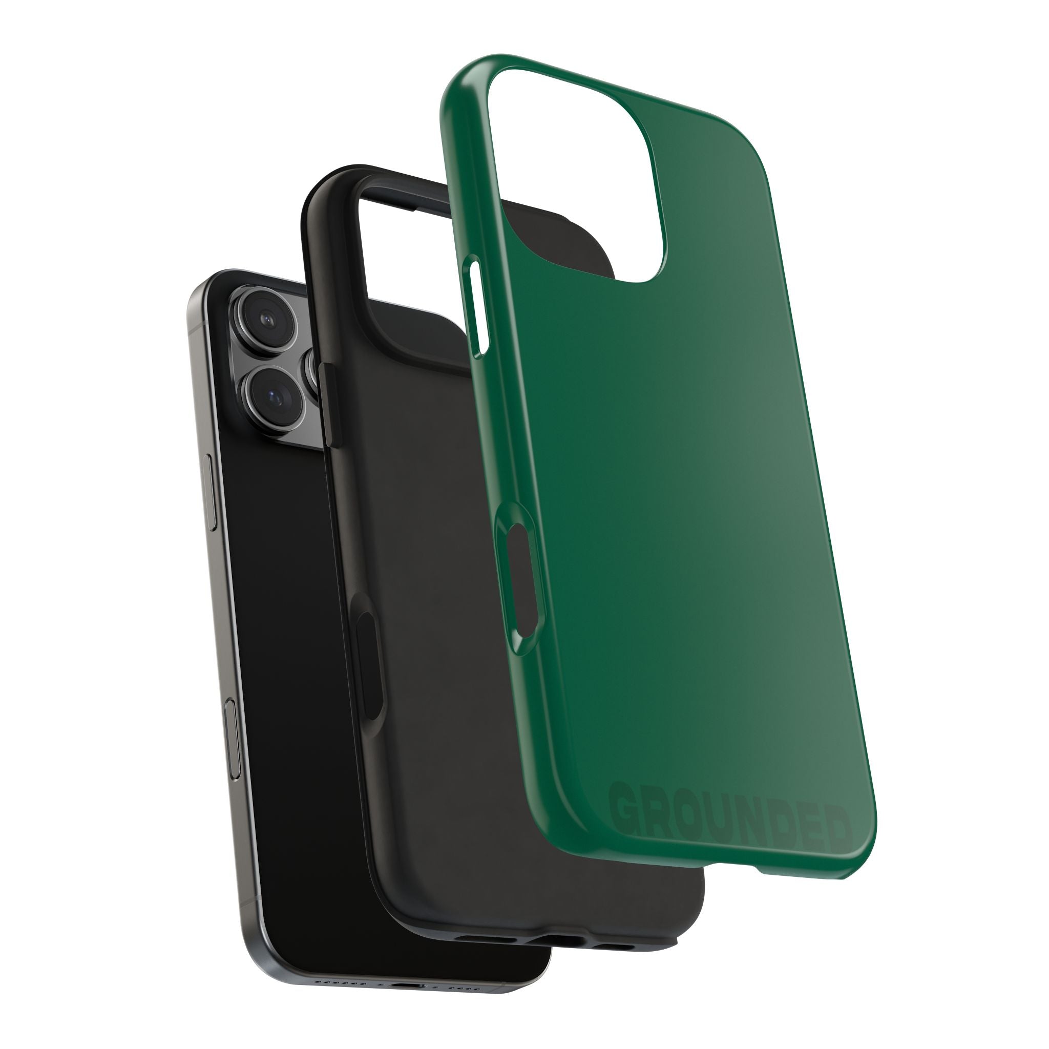 "GROUNDED" Emerald Green Power Hues  Tough iPhone Case