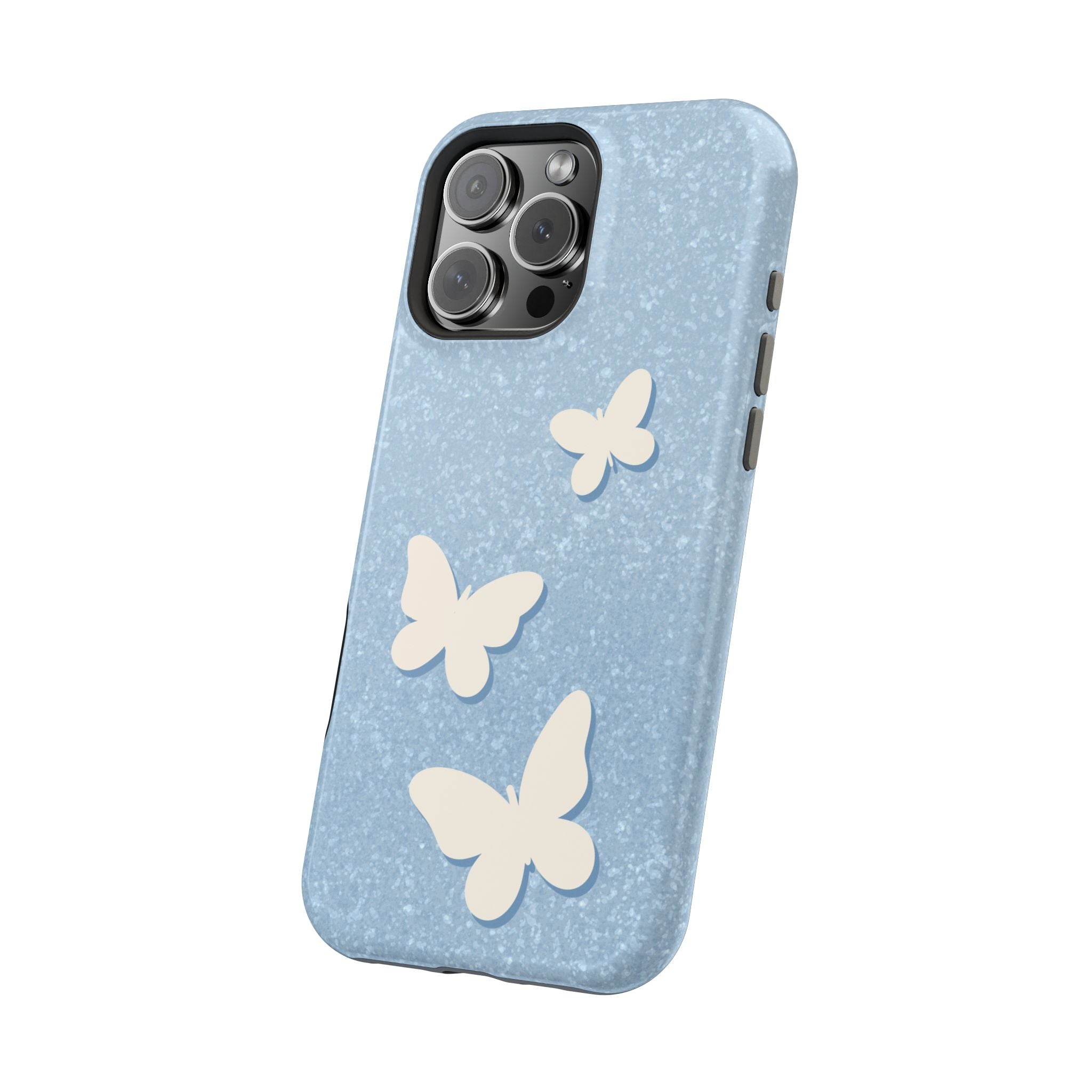 Butterfly Whispers MagSafe iPhone Case - Blue