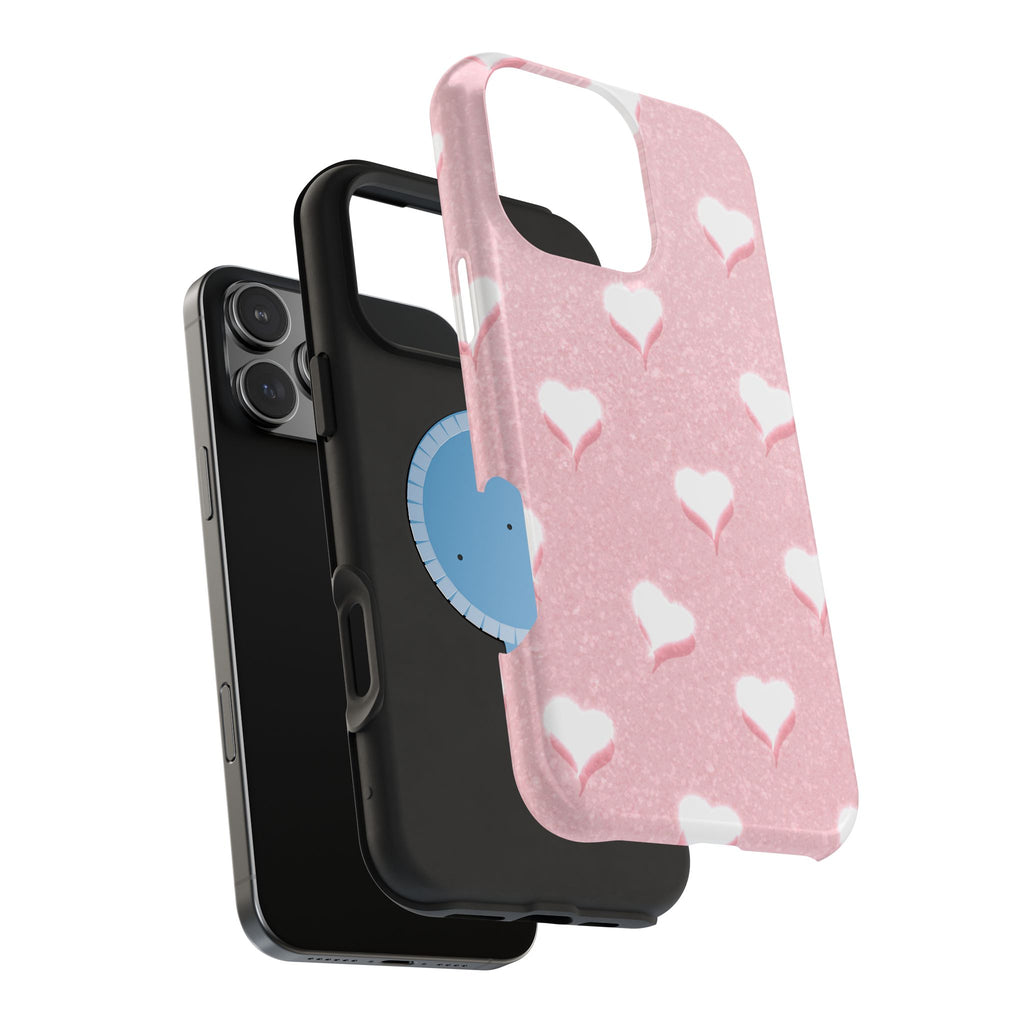 Blush Heart Glow – Blush Pink MagSafe iPhone Case