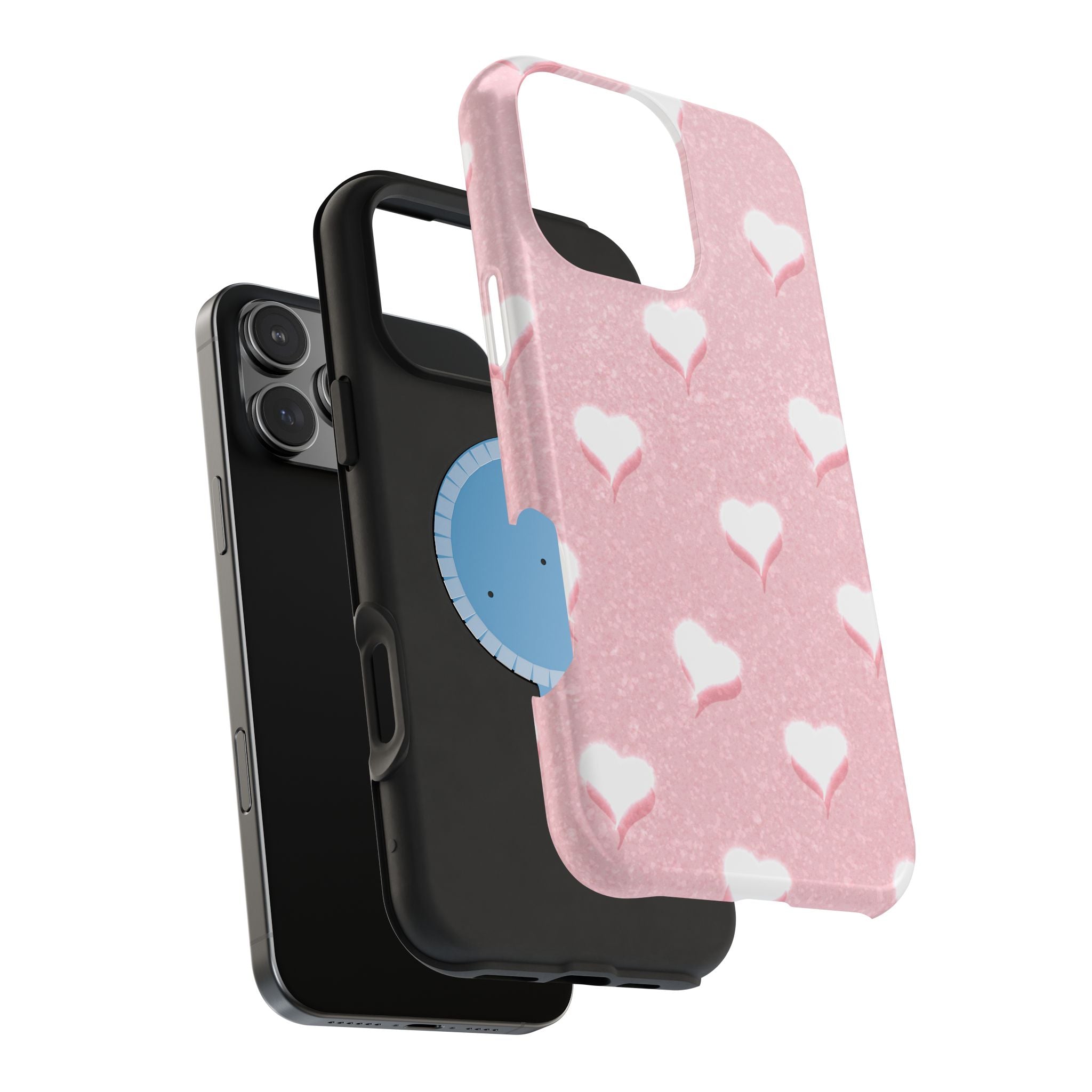 Blush Heart Glow – Blush Pink MagSafe iPhone Case