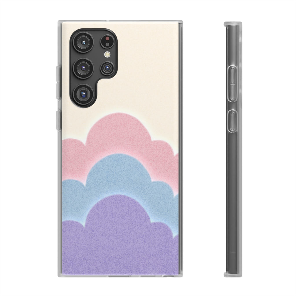 Cloud Aura Pastel Samsung Case — Lavender Crescent Stars Slim Protective Case