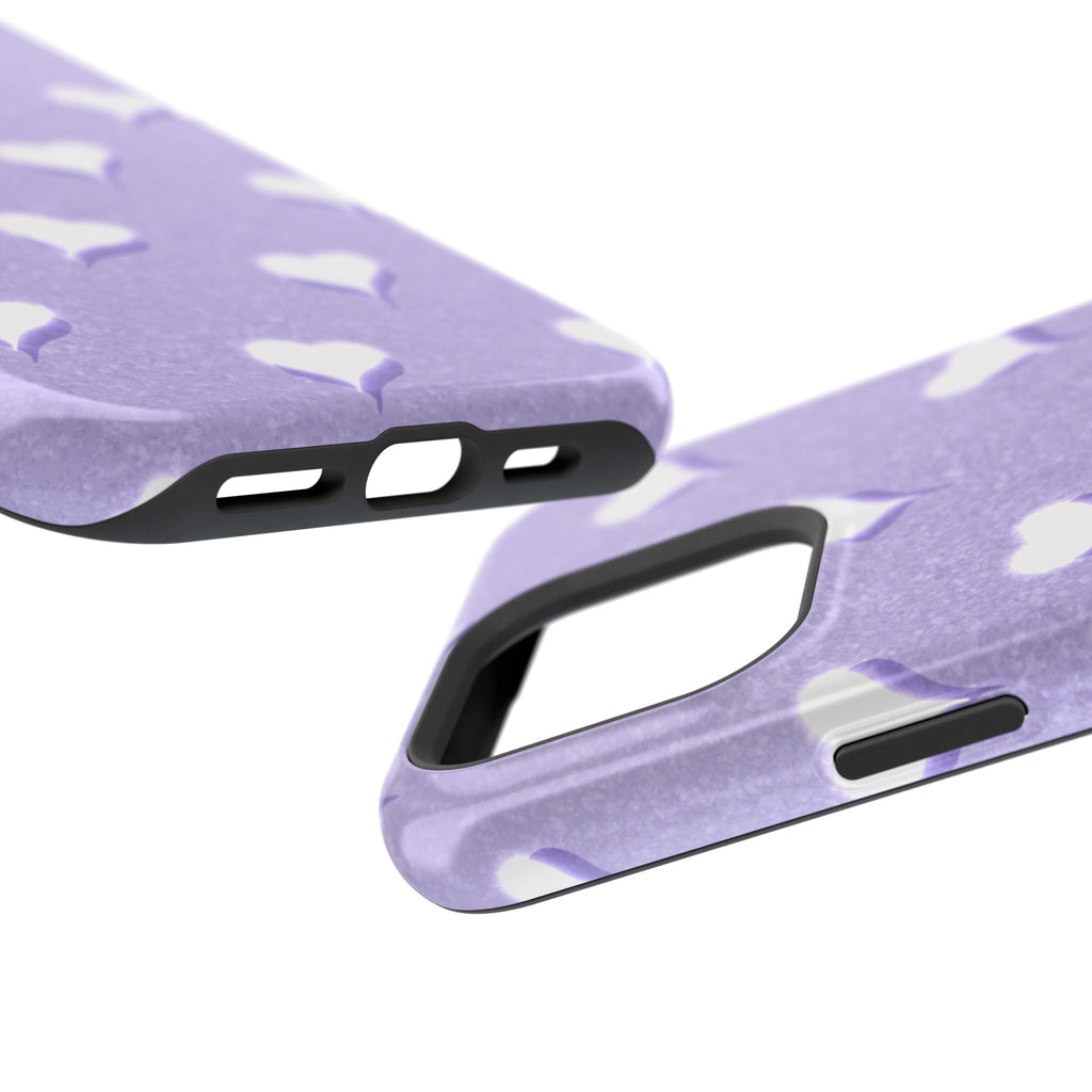 Blush Heart Glow – Soft Lilac MagSafe iPhone Case