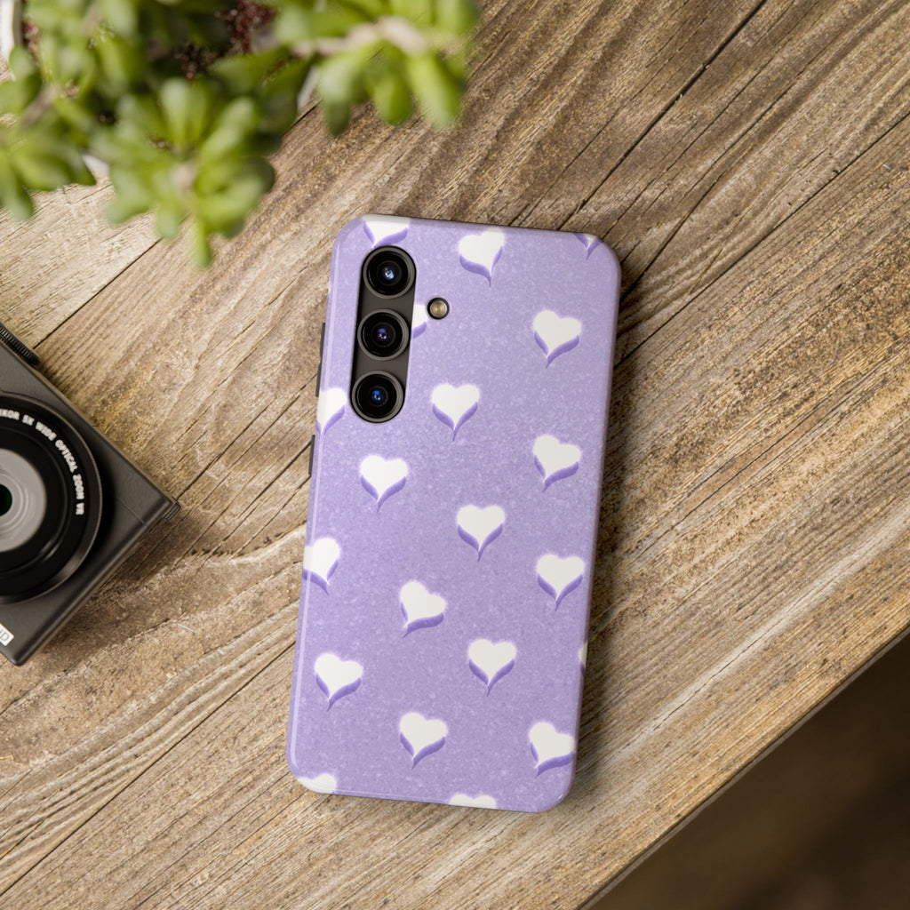 Blush Heart Glow – Soft Lilac Tough Samsung Case