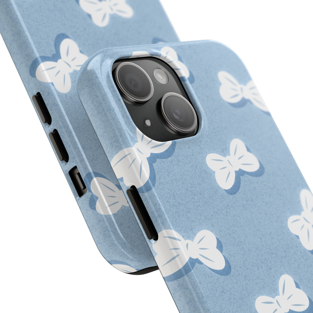 Bow Babe – Soft Sky Blue Tough iPhone Case