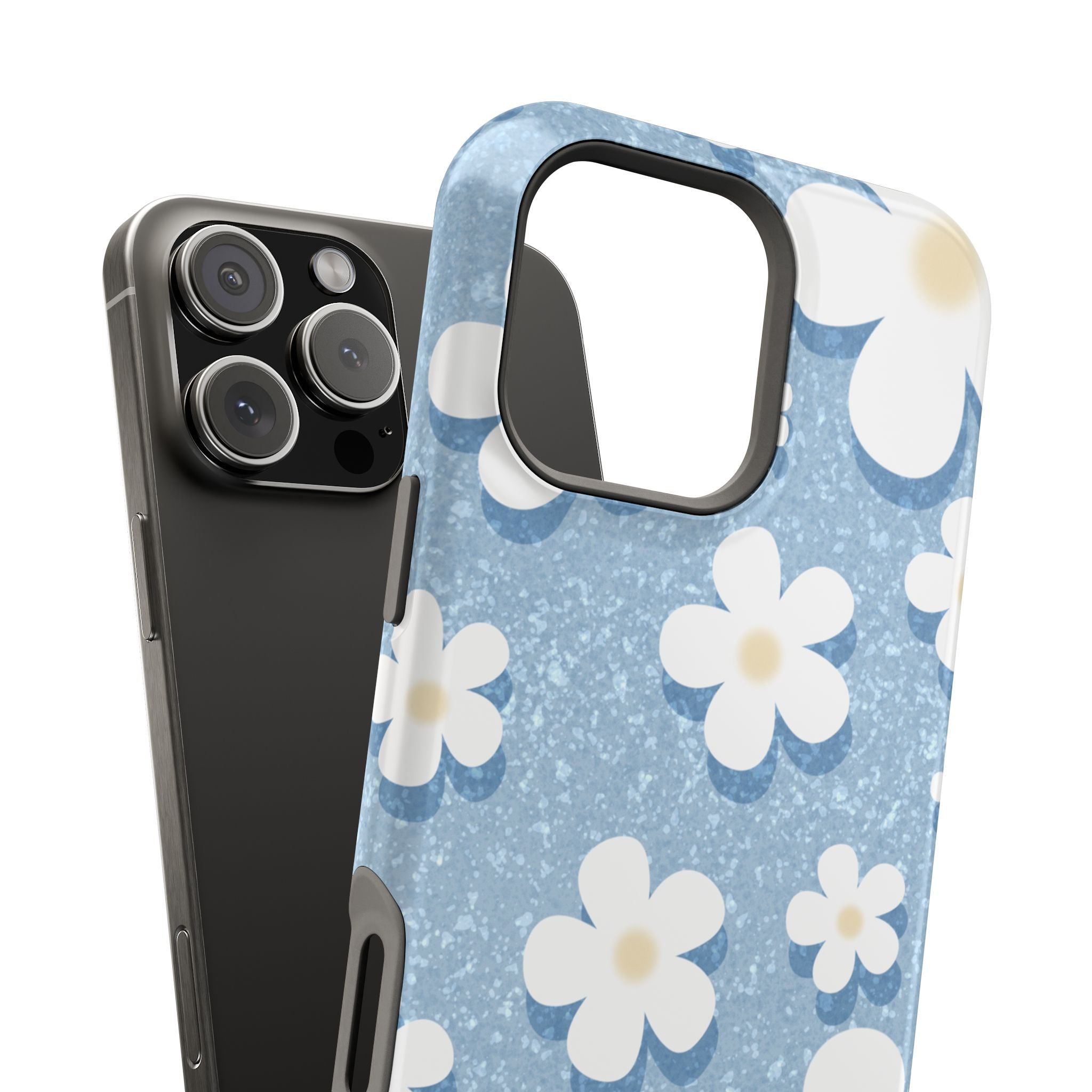 Daisy Daydream – Soft Sky Blue MagSafe iPhone Case