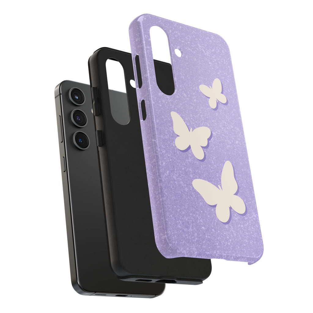 Butterfly Whisper – Lavender Tough Samsung Case