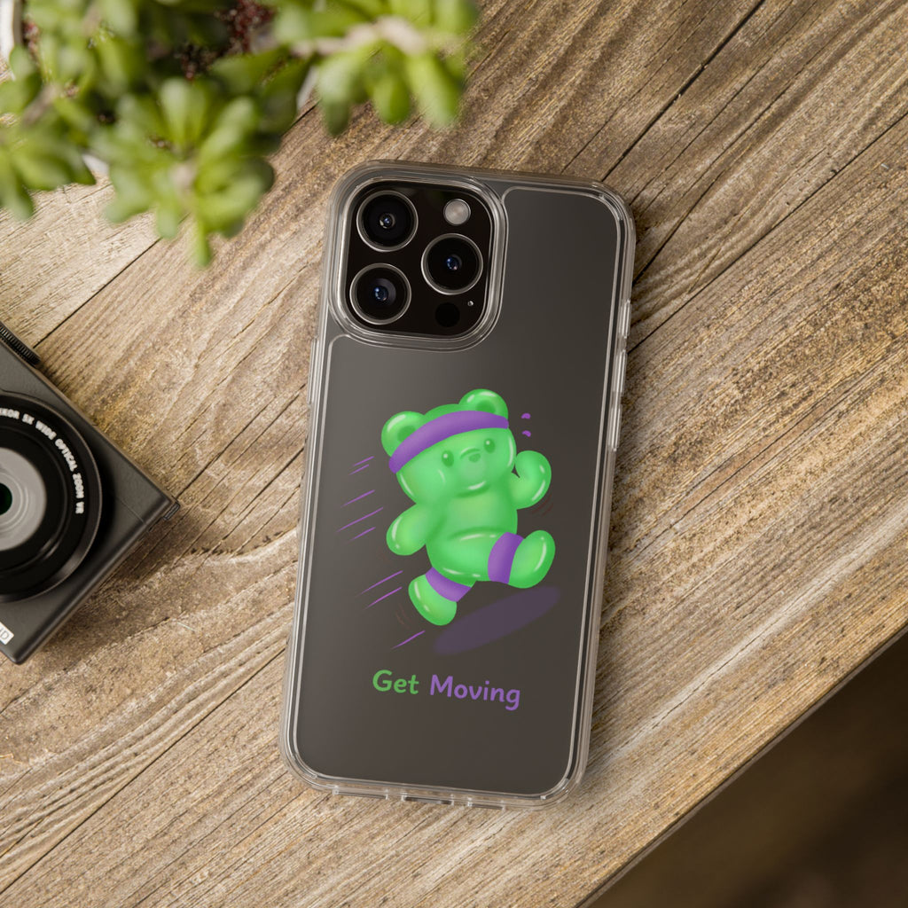"Get Moving"  Gummy Life Clear Phone Case