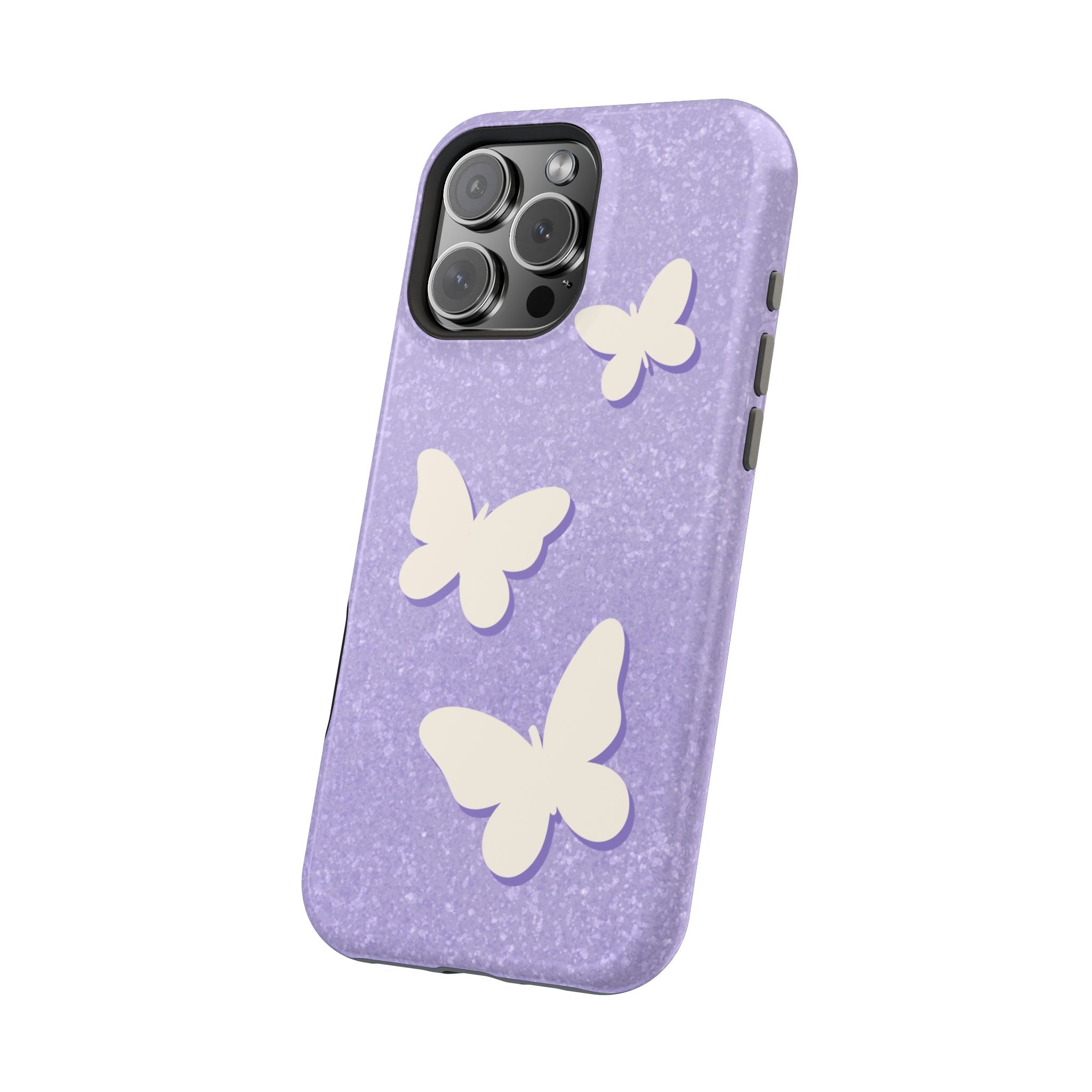 Butterfly Whisper – Lavender MagSafe iPhone Case