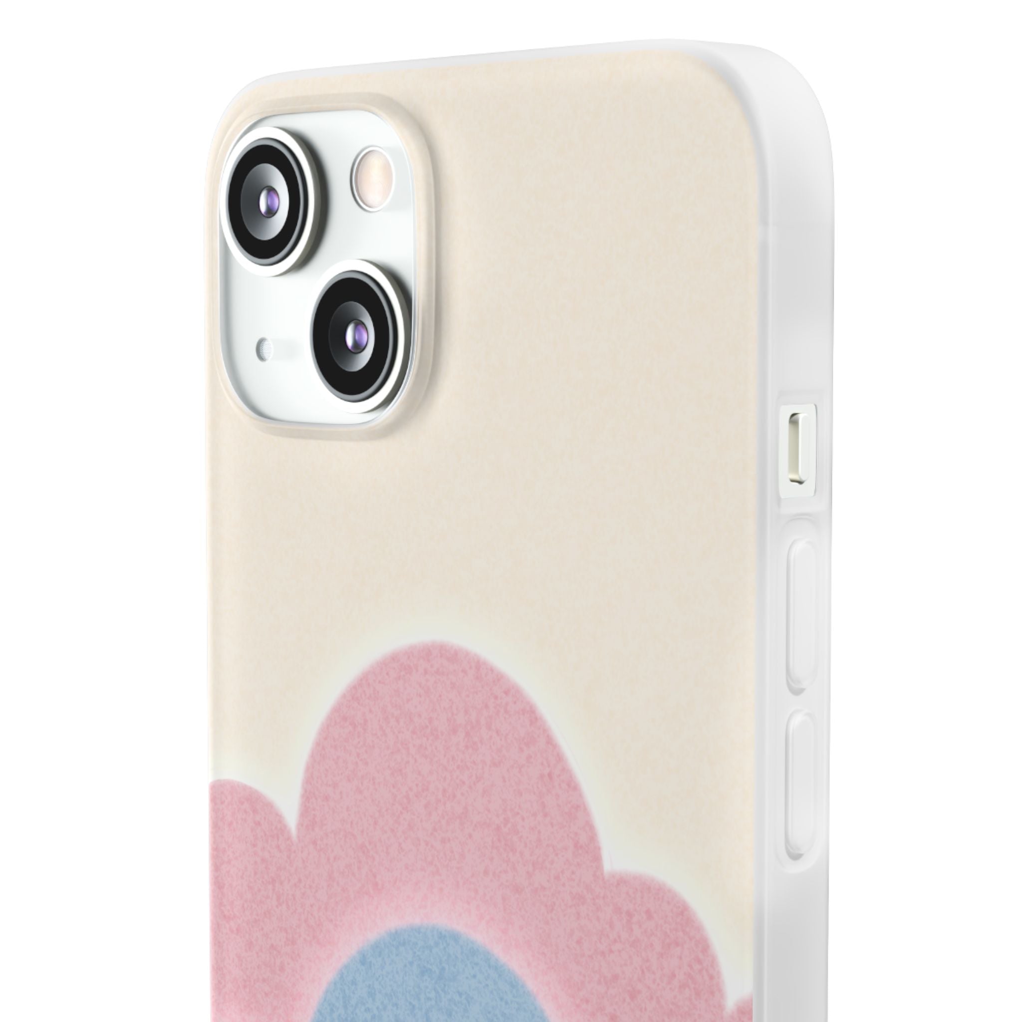 Cloud Aura Pastel iPhone Case — Lavender Crescent Stars Slim Protective Case