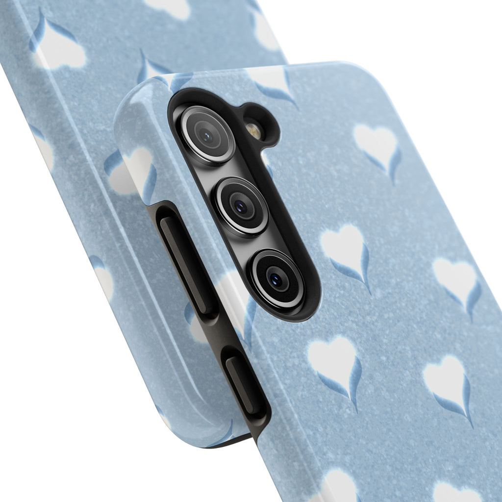 Blush Heart Glow – Soft Sky Blue Tough Samsung Case