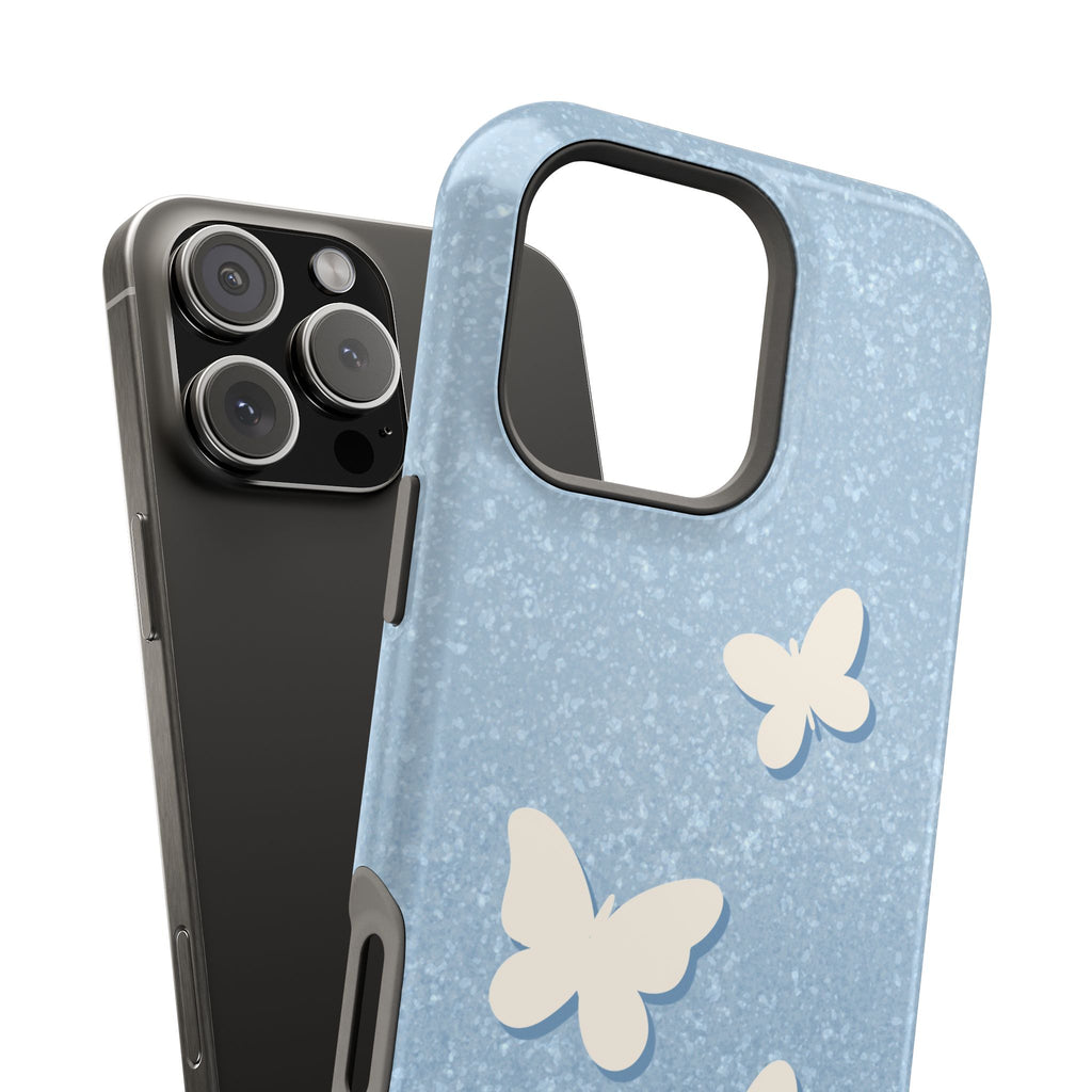Butterfly Whispers MagSafe iPhone Case - Blue