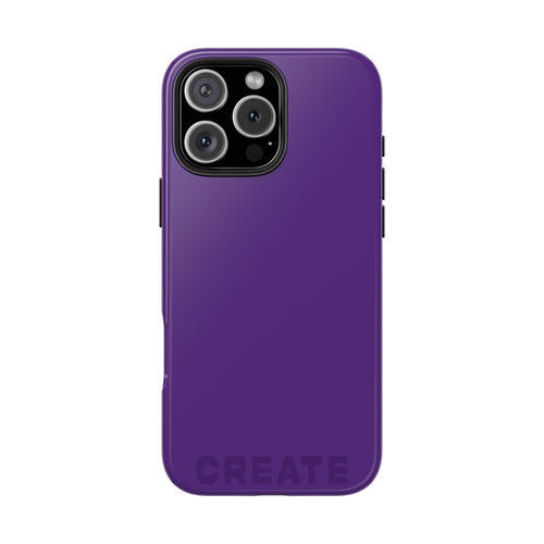 "CREATE" Purple Power Hues  Tough iPhone Case