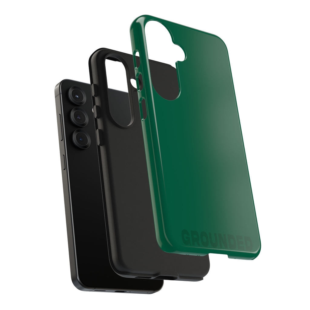 "GROUNDED" Emerald Green Power Hues Tough Samsung Case