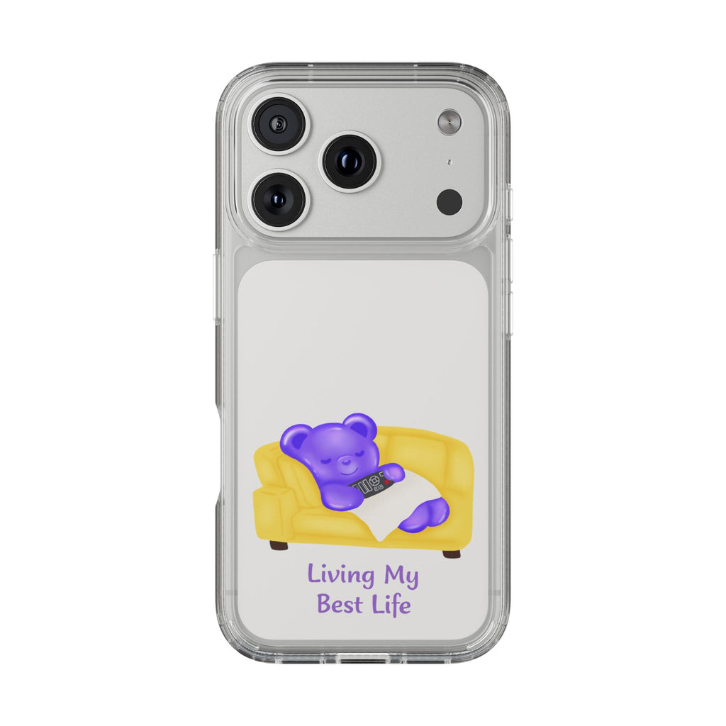 "Living My Best Life" Gummy Life Clear Phone Case
