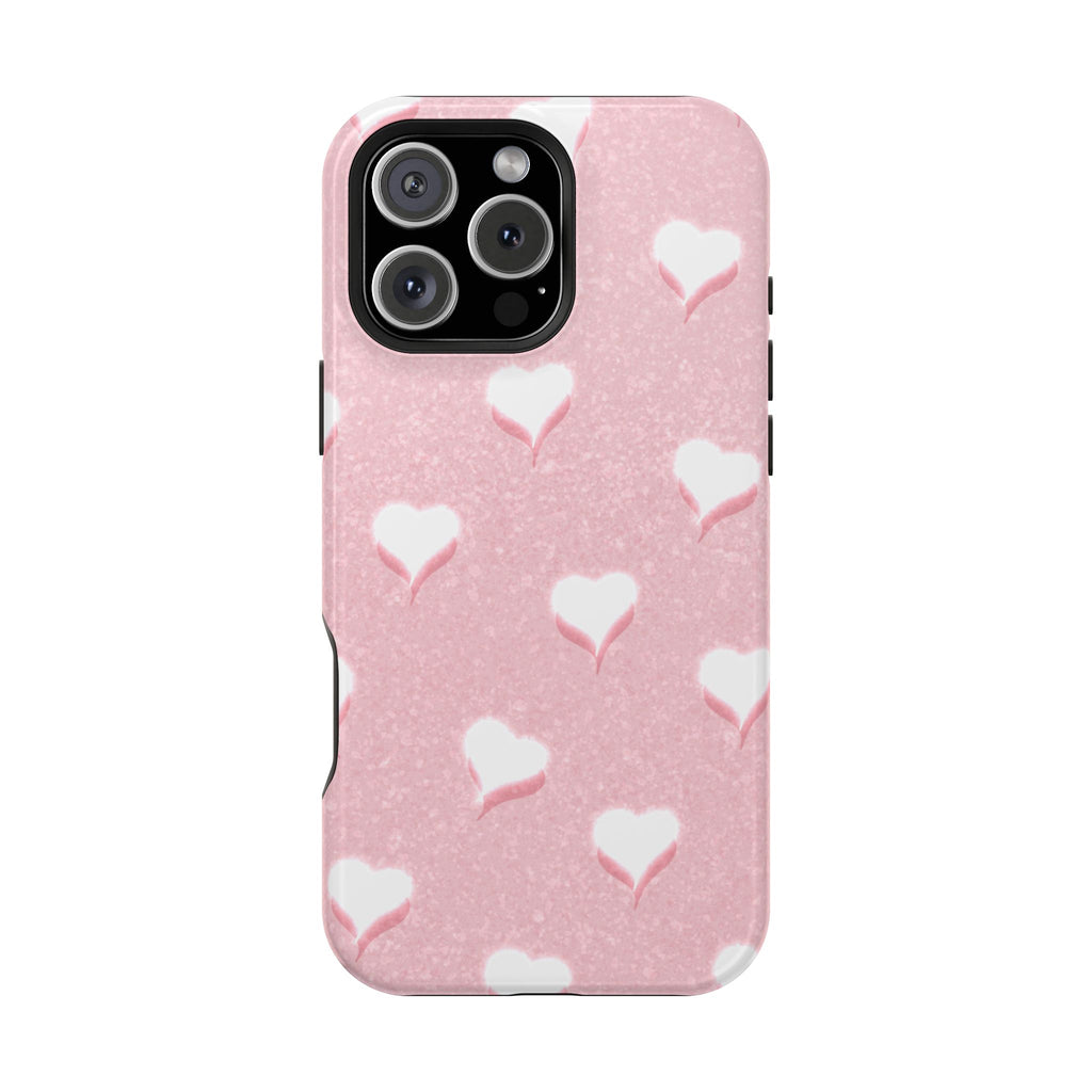 Blush Heart Glow – Blush Pink MagSafe iPhone Case