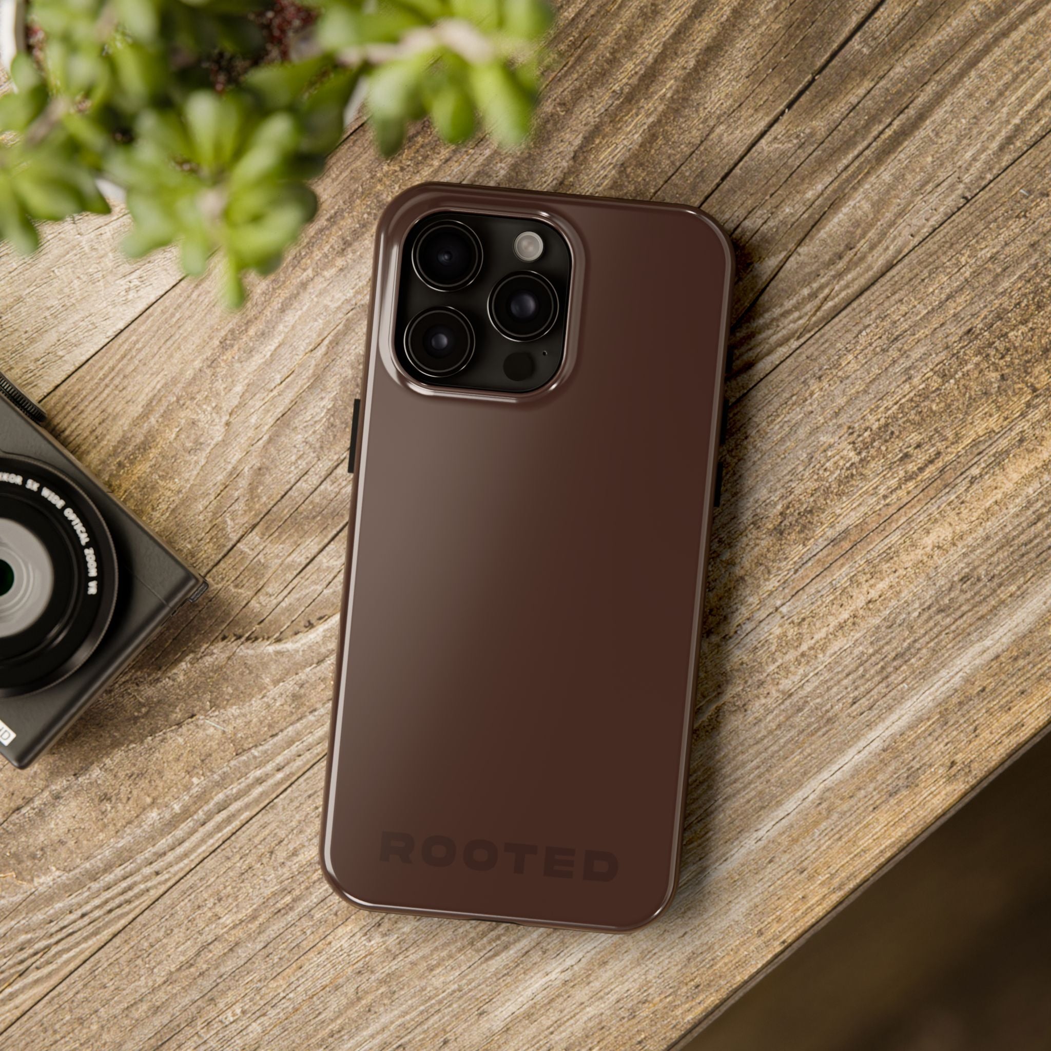 "ROOTED" Chocolate Luxe Power Hues  Tough iPhone Case