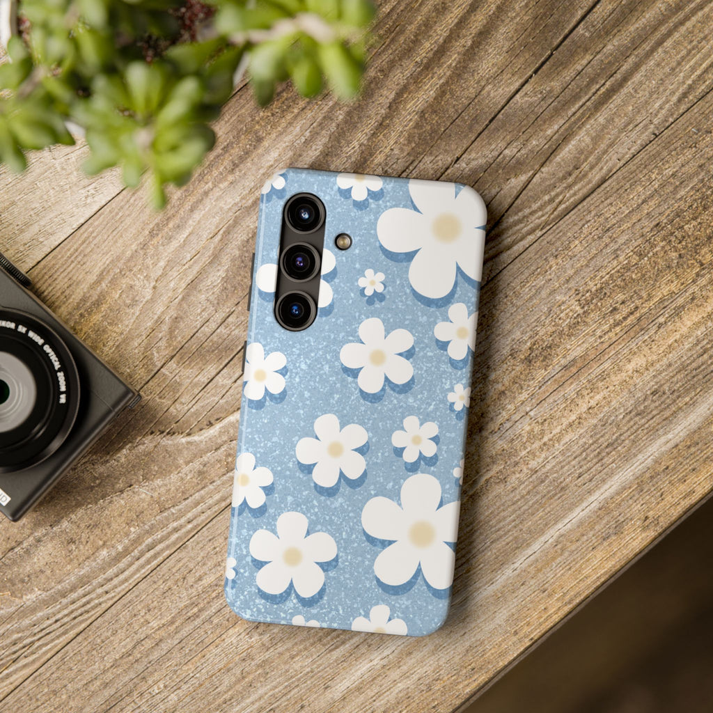Daisy Daydream – Soft Sky Blue Tough Samsung Case