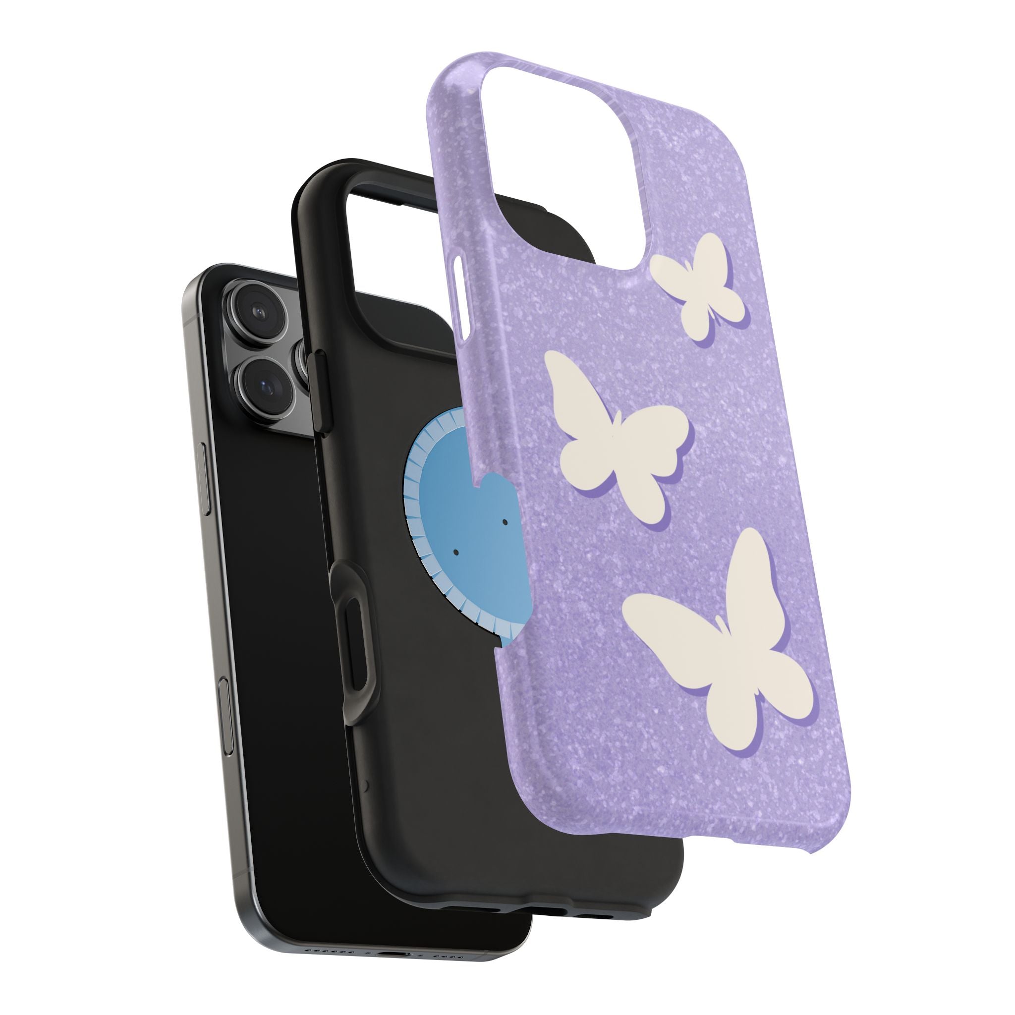 Butterfly Whisper – Lavender MagSafe iPhone Case