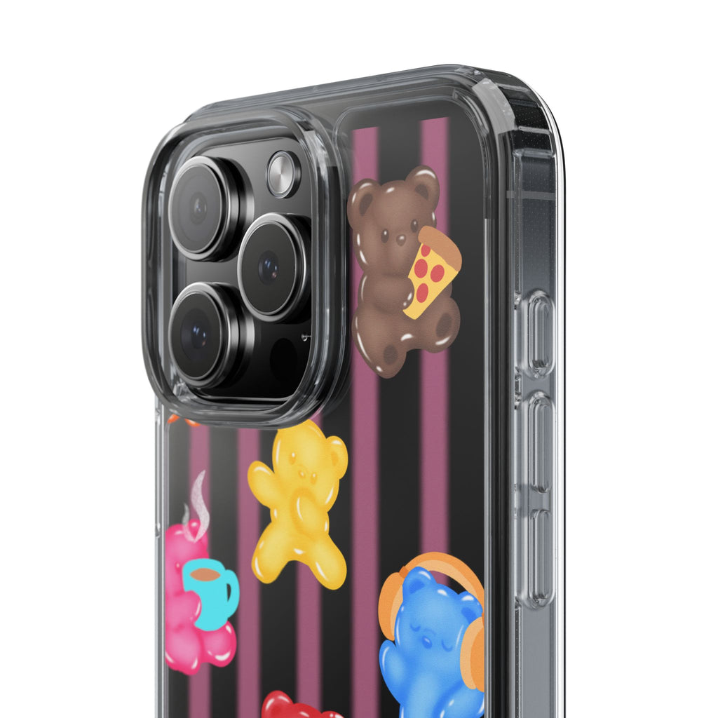 Gummy Bear Life Pattern Clear Case — Colorful Everyday Gummy Bears