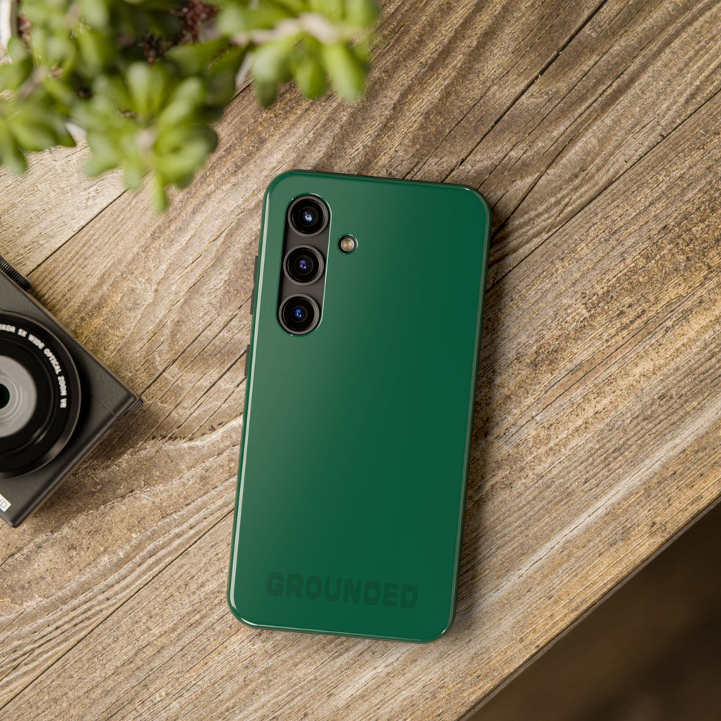 "GROUNDED" Emerald Green Power Hues Tough Samsung Case