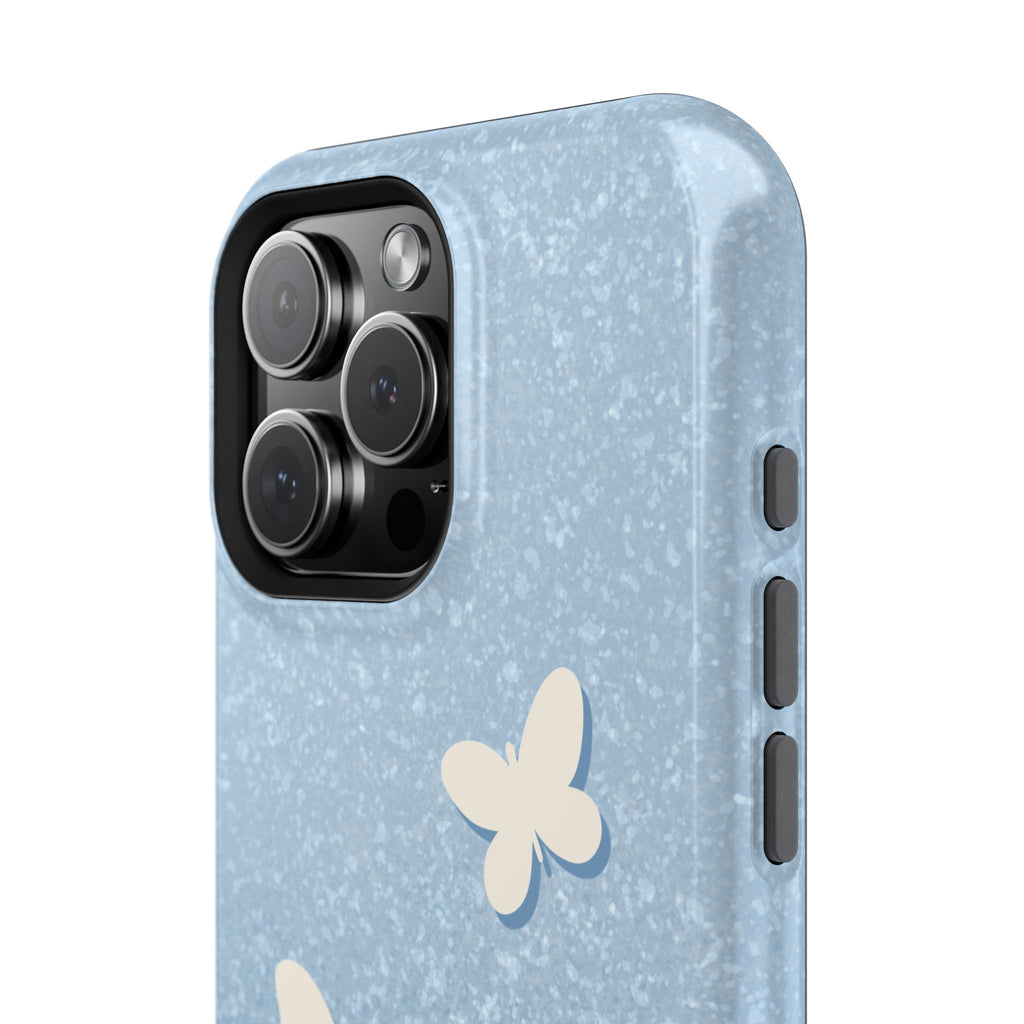 Butterfly Whispers MagSafe iPhone Case - Blue
