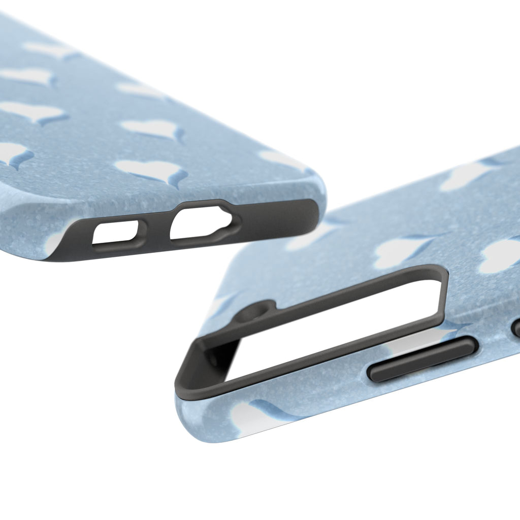 Blush Heart Glow – Soft Sky Blue Tough Samsung Case