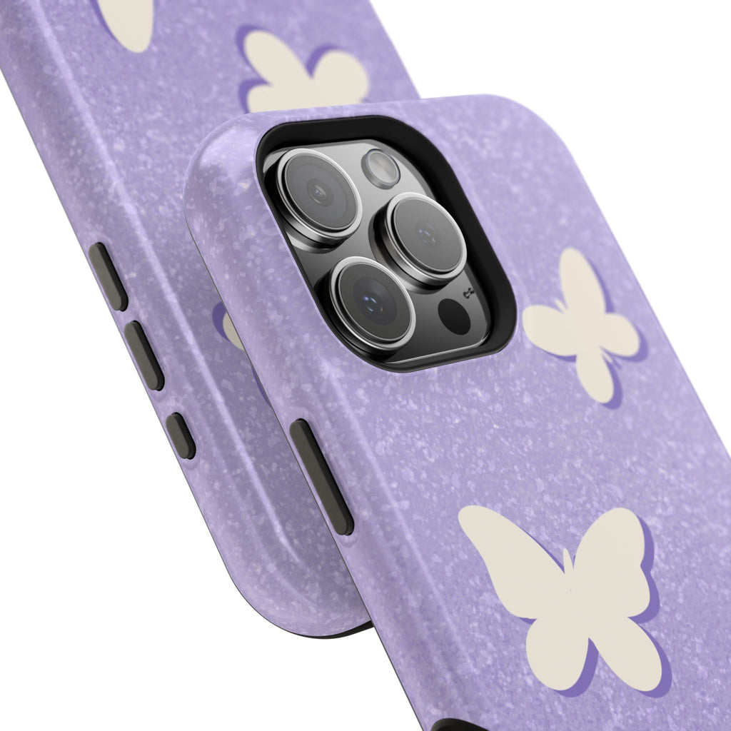 Butterfly Whisper – Lavender MagSafe iPhone Case