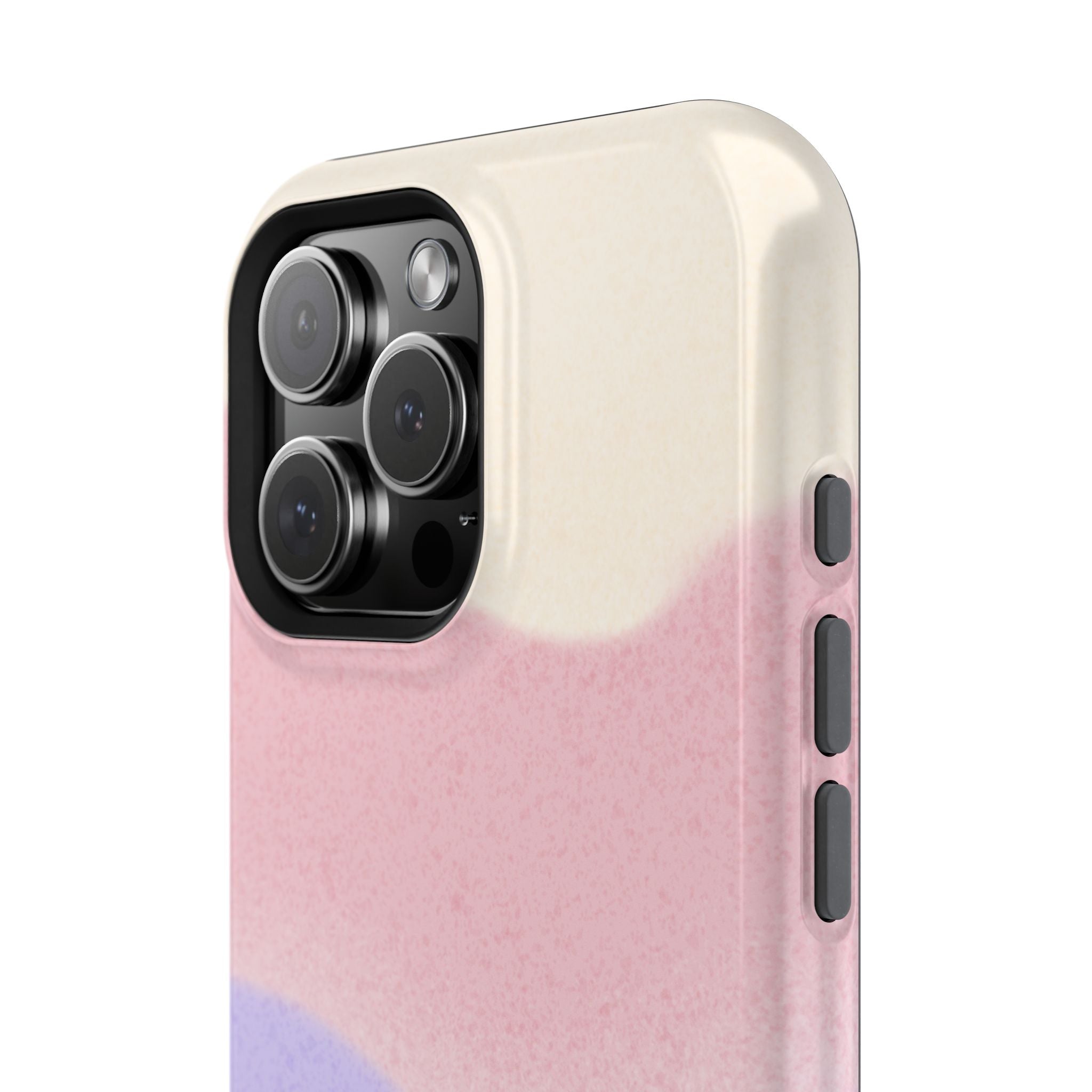 Soft Pastel Waves MagSafe iPhone Case — Dreamy Minimalist Cream, Blush & Lavender
