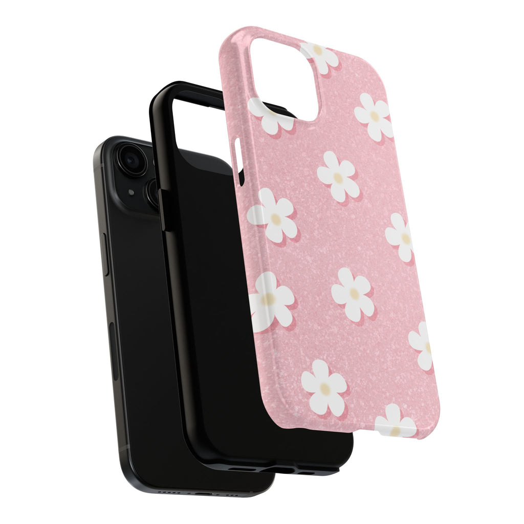 Daisy Daydream – Light Scatter Blush Pink Tough iPhone Case