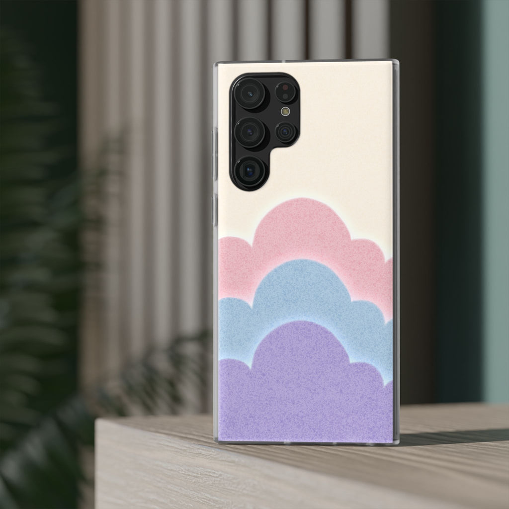 Cloud Aura Pastel Samsung Case — Lavender Crescent Stars Slim Protective Case